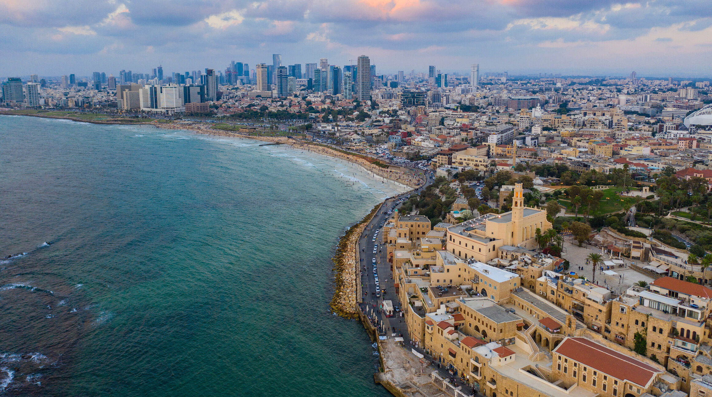 Aerial view of Tel Aviv and Jaffa, Israel