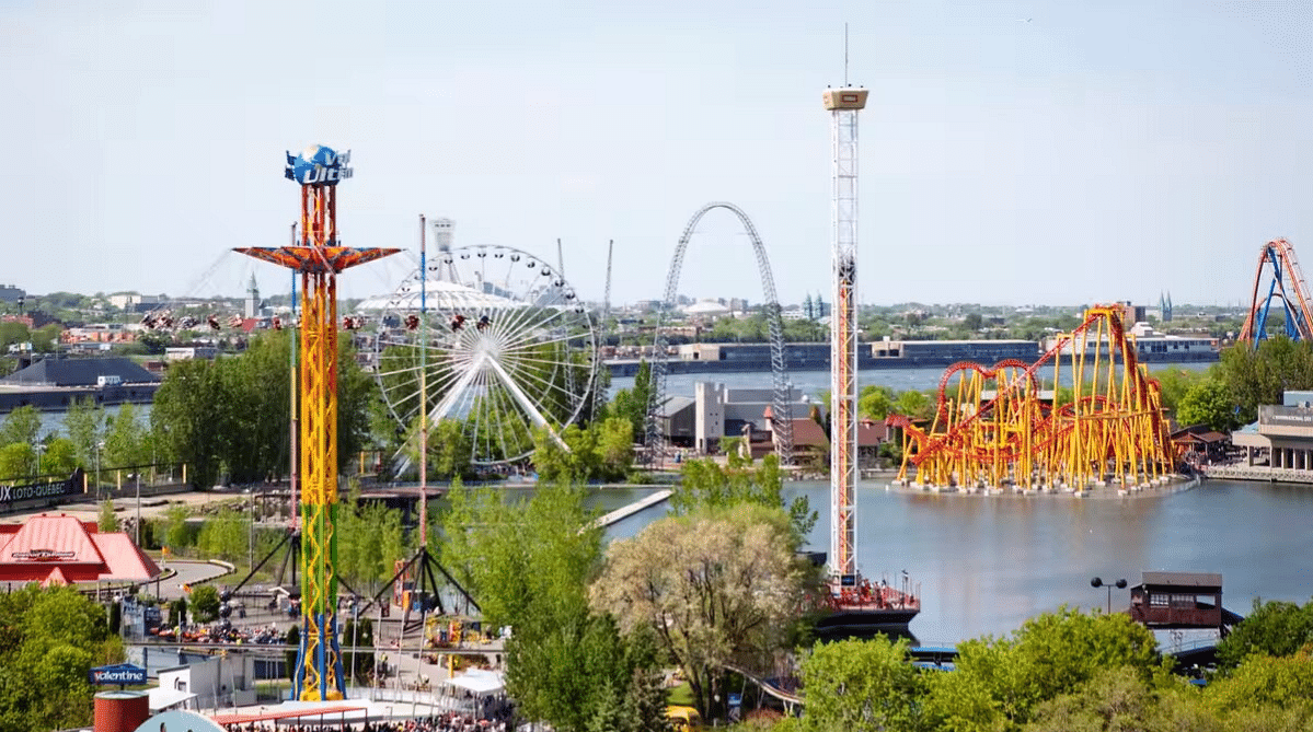 Aerial view of La Ronde, Montreal