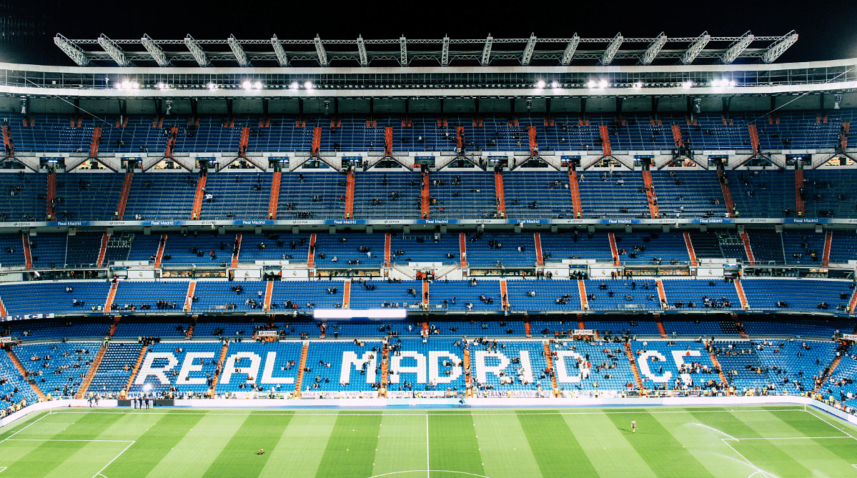 Interior of Santiago Bernabéu Stadium, Madrid