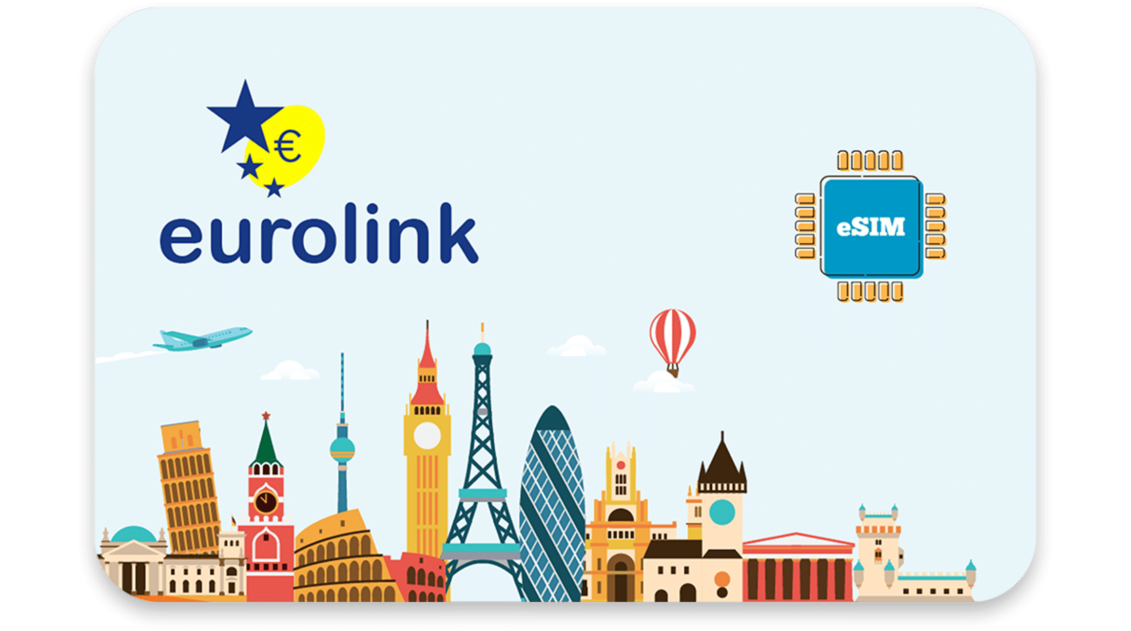 بطاقة eSIM الإقليمية Eurolink من Airalo