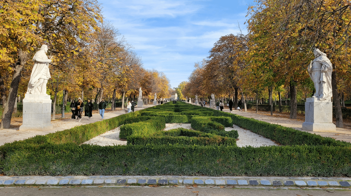 Pathways in Retiro Park, Madrid