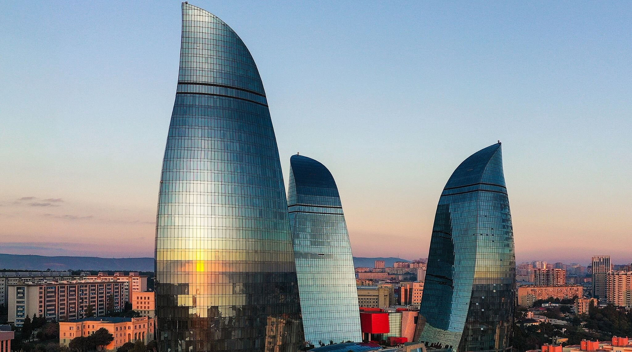 Flame towers in Azerbaijan