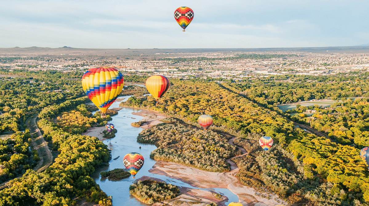 Hot air balloons in Albuquerque New Mexico