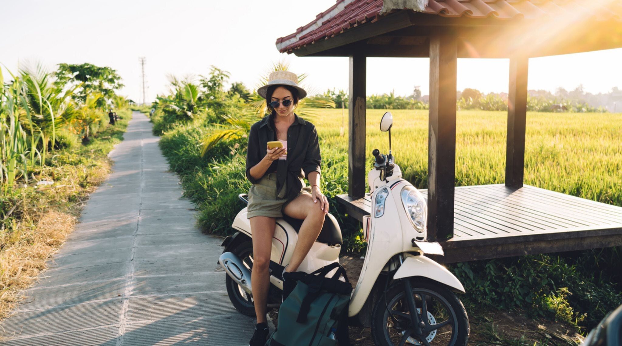 touriste en scooter a bali