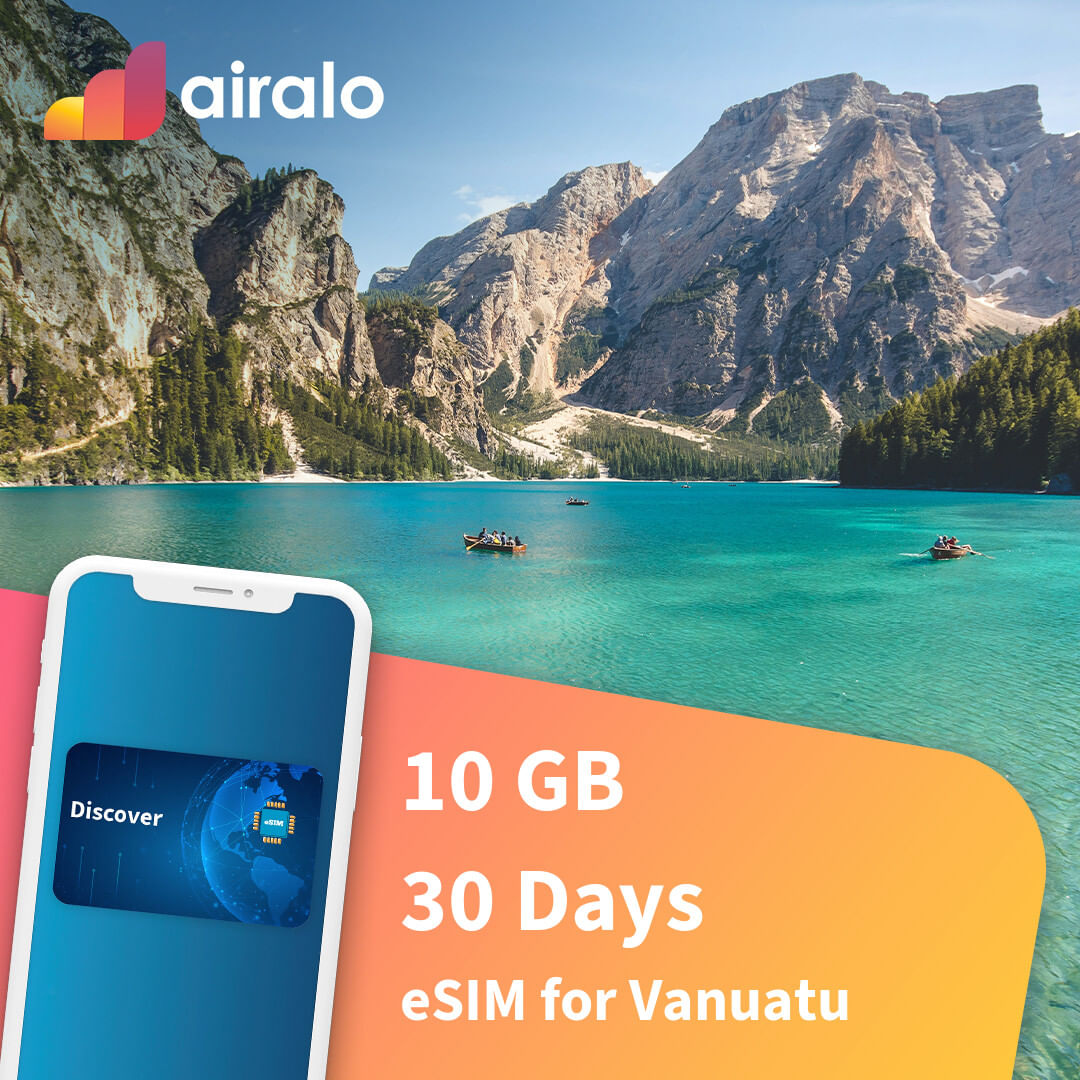 10 GB Vanuatu travel eSIM valid for 30 days
