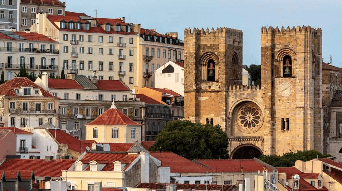 Exterior of Lisbon Cathedral in Alfama