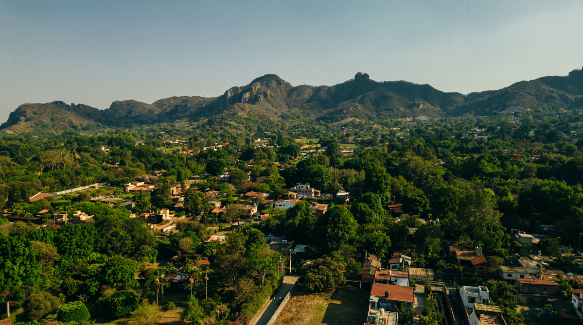 Aerial view of Tepoztlán, Mexico