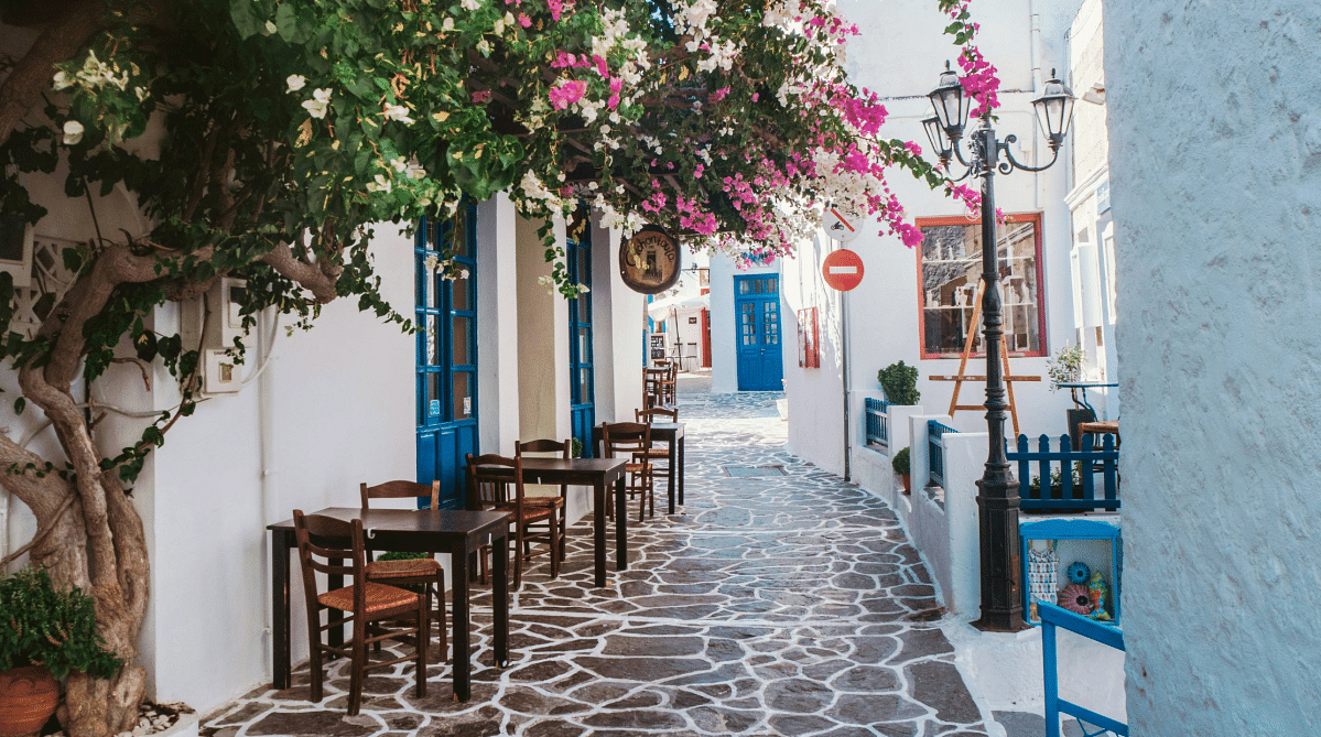 Street in Milos, Greece