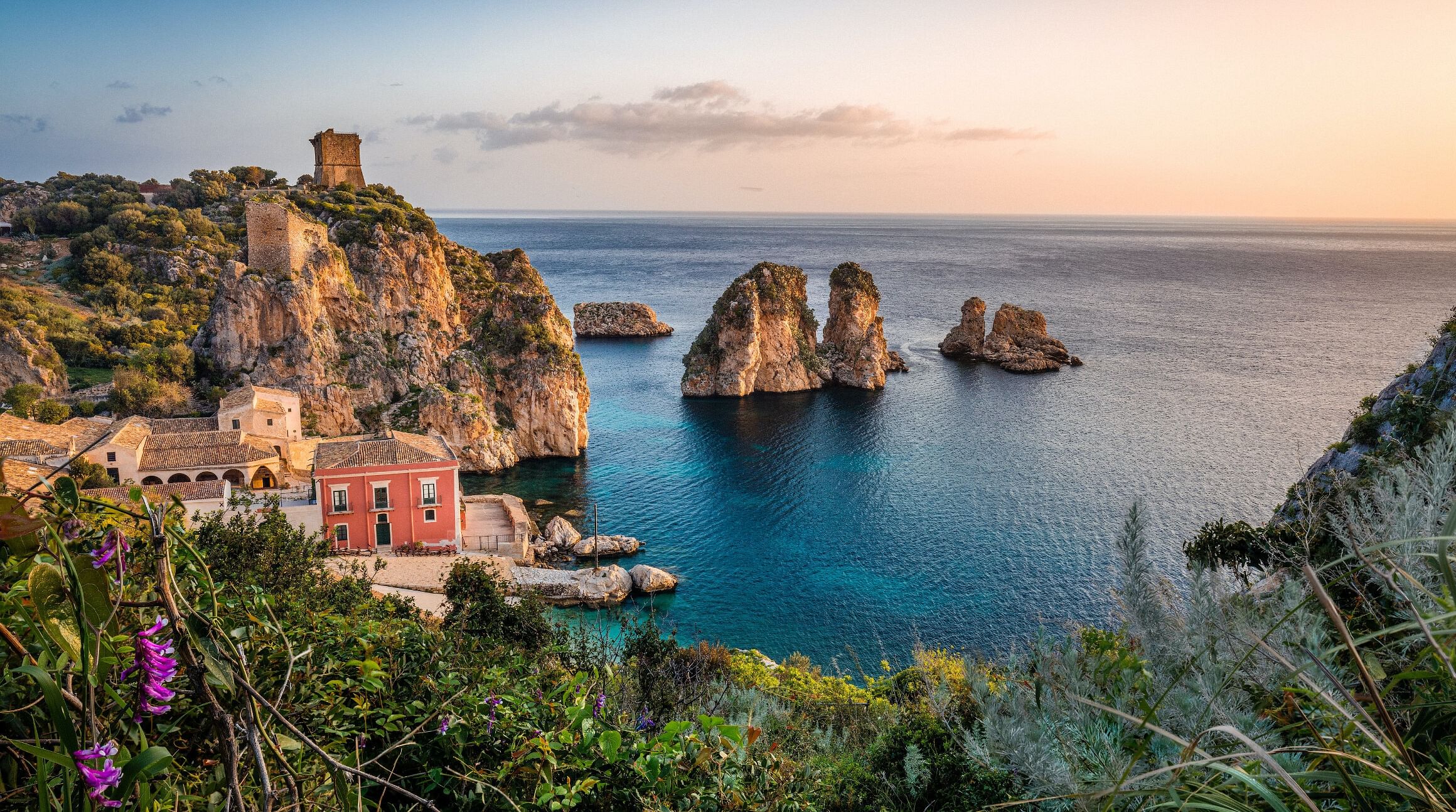 Beach view in Sicily, Italy