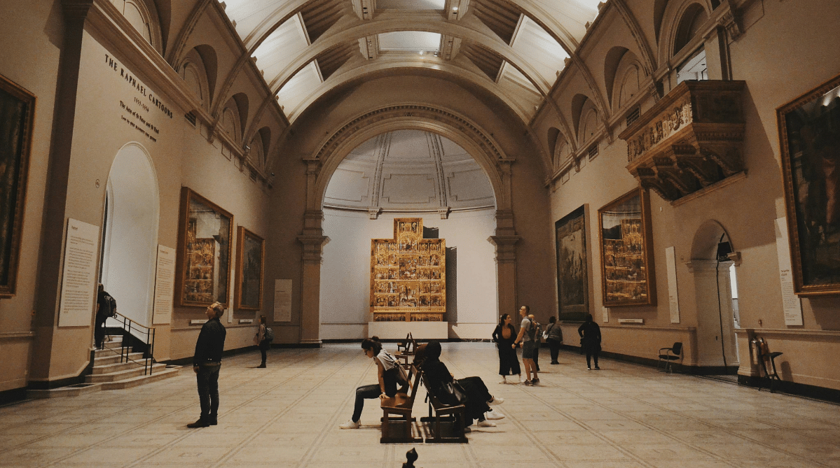 Inside the Victoria and Albert Museum, London