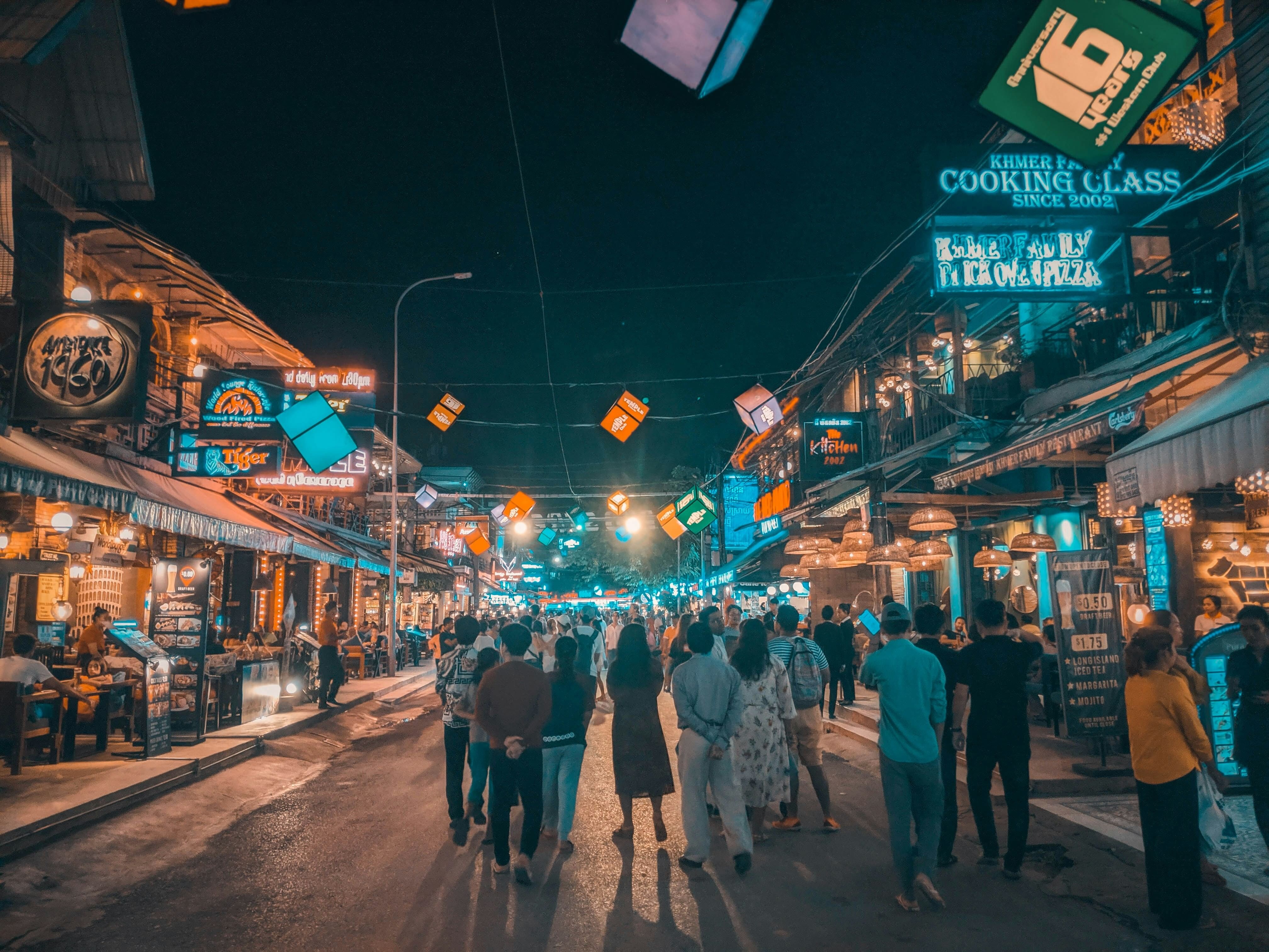 Pub street Siem Reap Cambodge