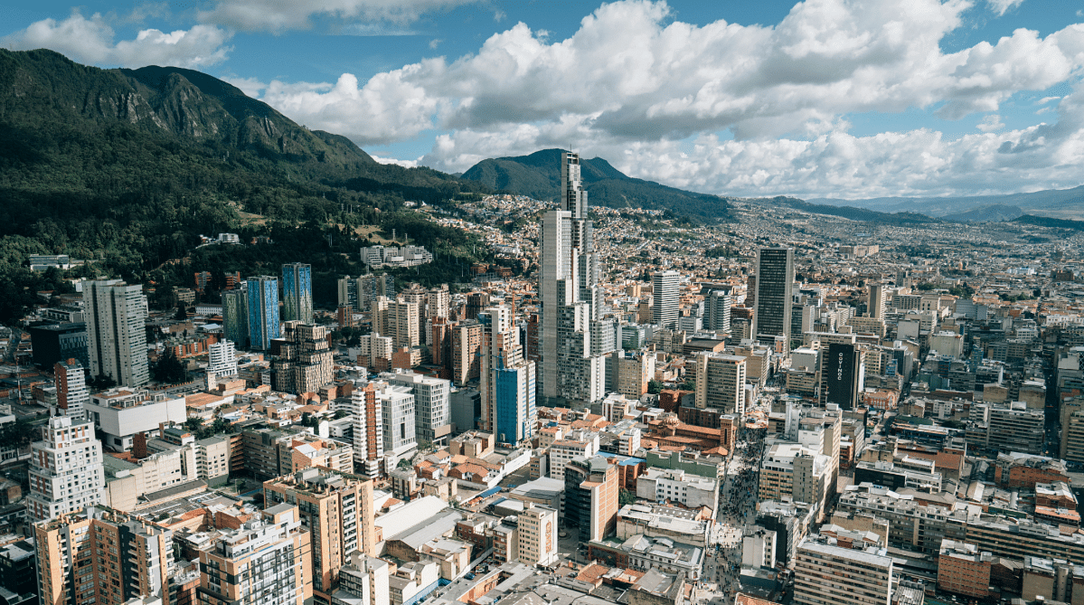 Aerial view of Bogota, Colombia