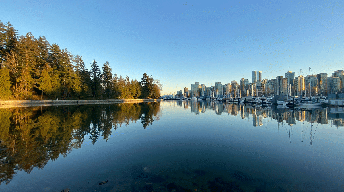 Stanley Park and Coal Harbour in Vancouver, Canada