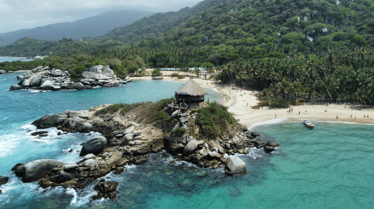 Aerial view of Tayrona National Park, Colombia