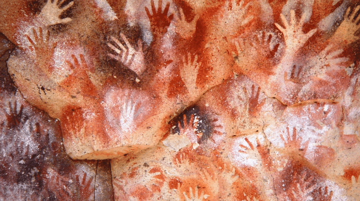 Ancient rock art in Cueva de las Manos, Argentina