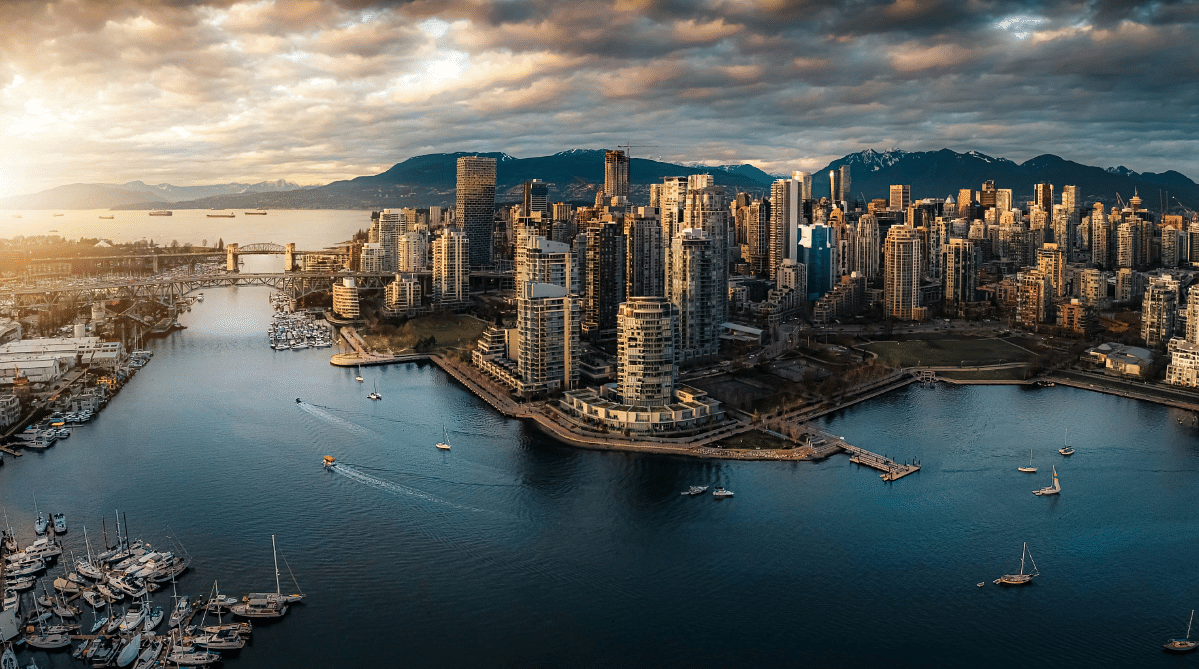 Aerial view of Vancouver, Canada