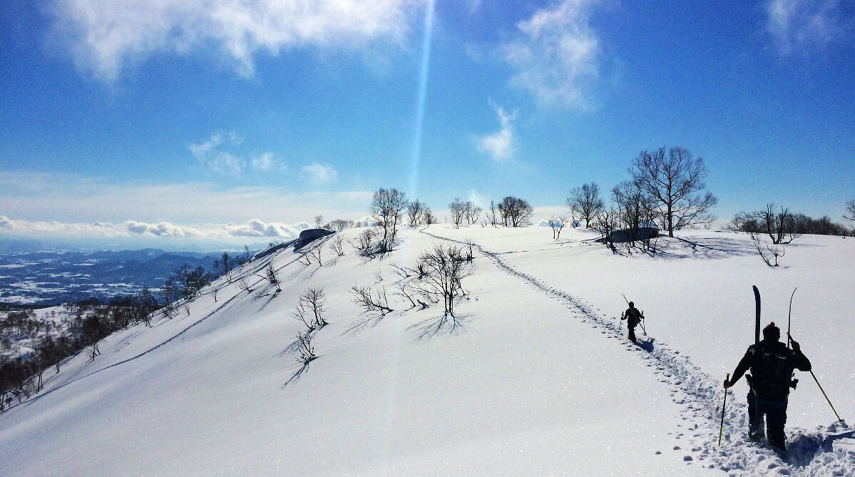Skiiers in Japanese Alps