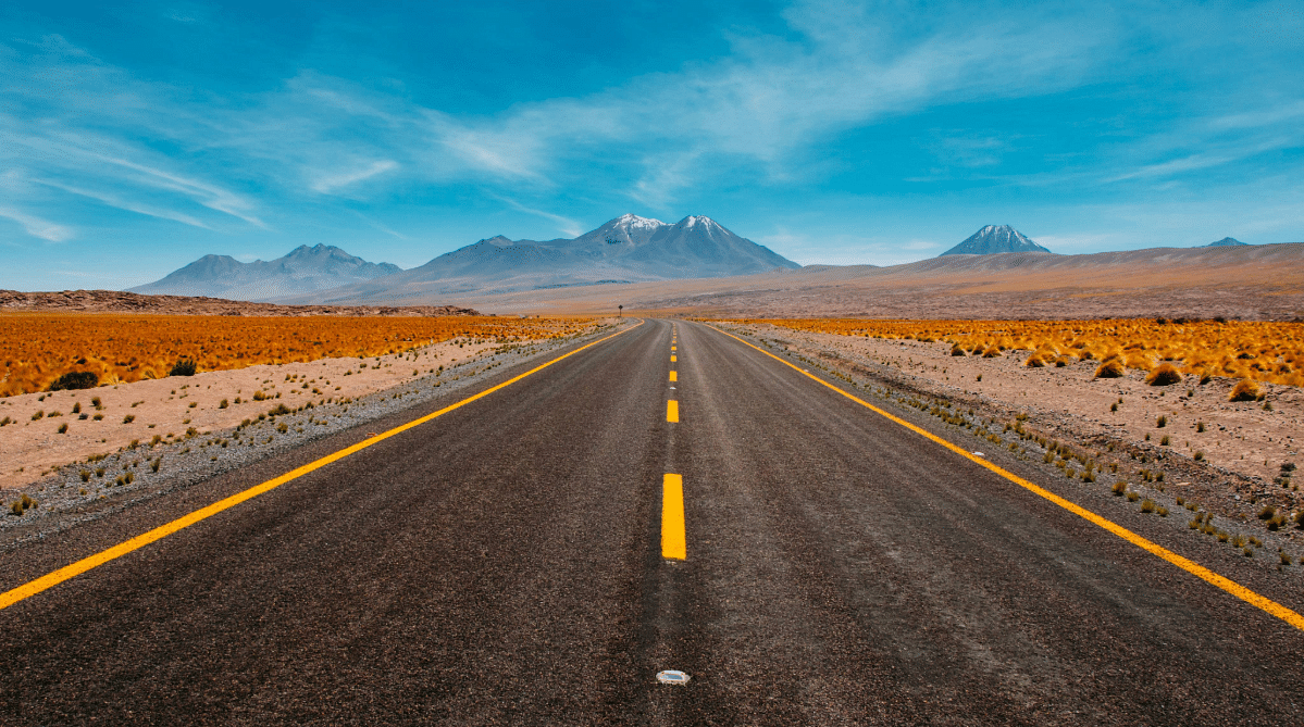Empty road in Atacama Desert, Chile