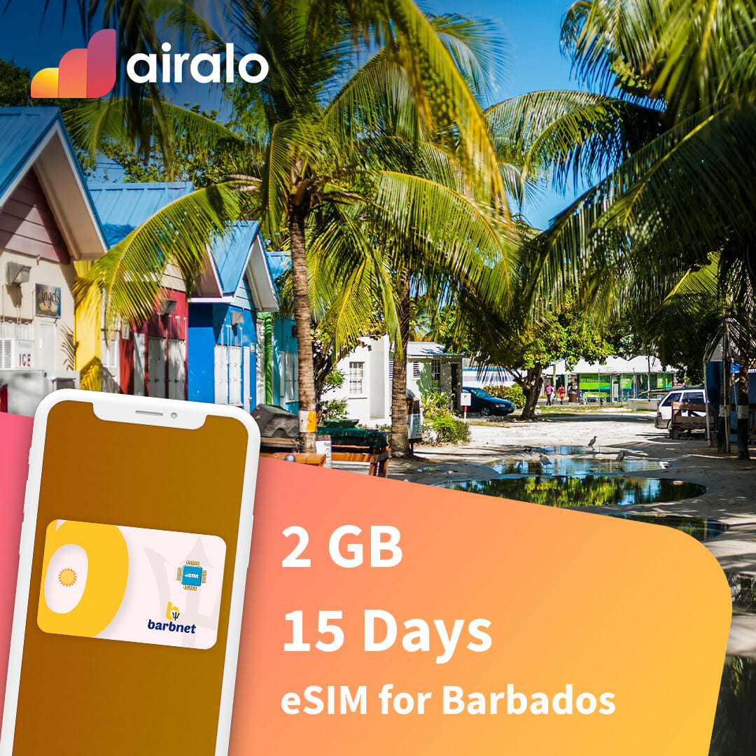 2 GB Barbados travel eSIM valid for 15 days