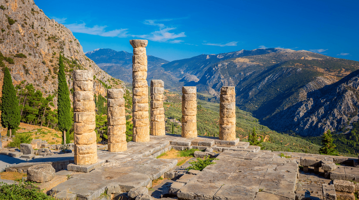 Temple of Apollo in Delphi, Greece