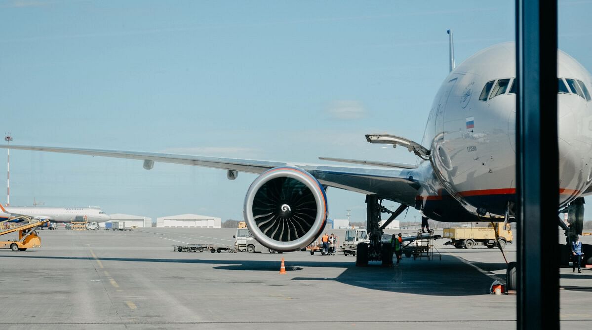 airplane at an airport terminal