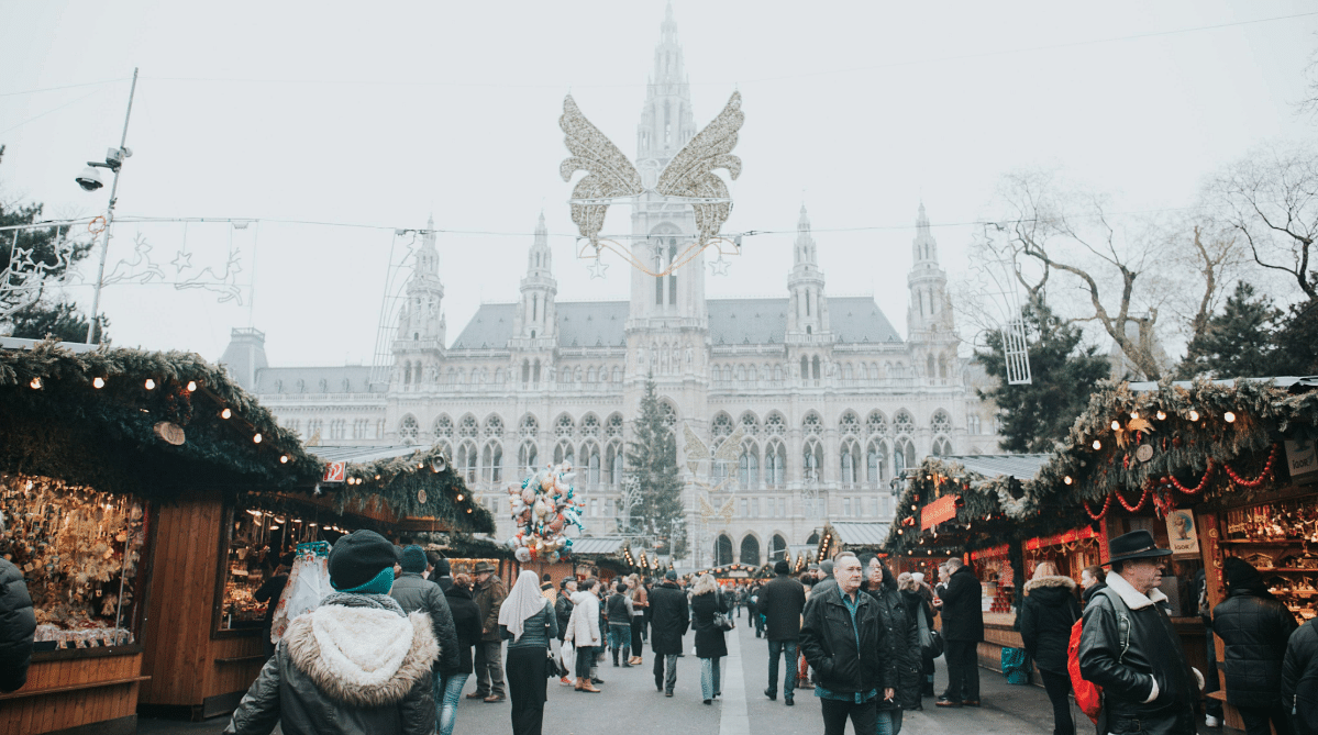 Christmas market in Vienna, Austria