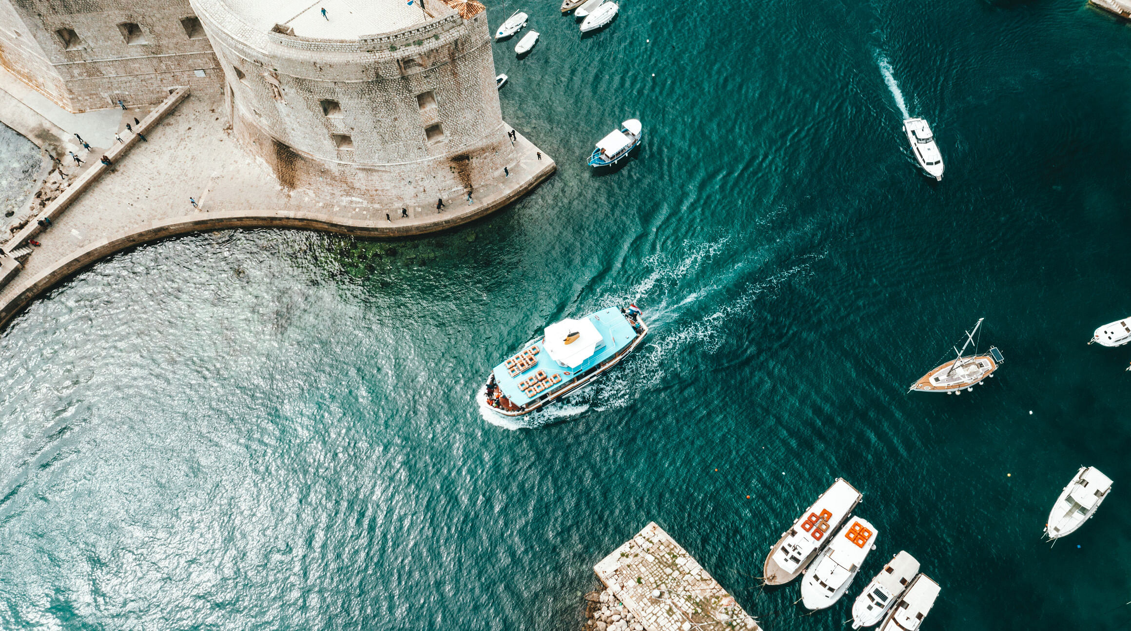 Ferry in Dubrovnik, Croatia
