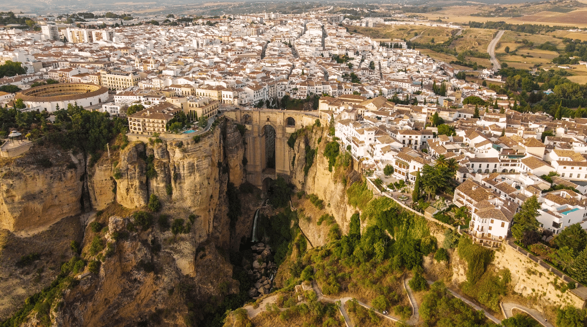 Aerial view of Ronda, Spain