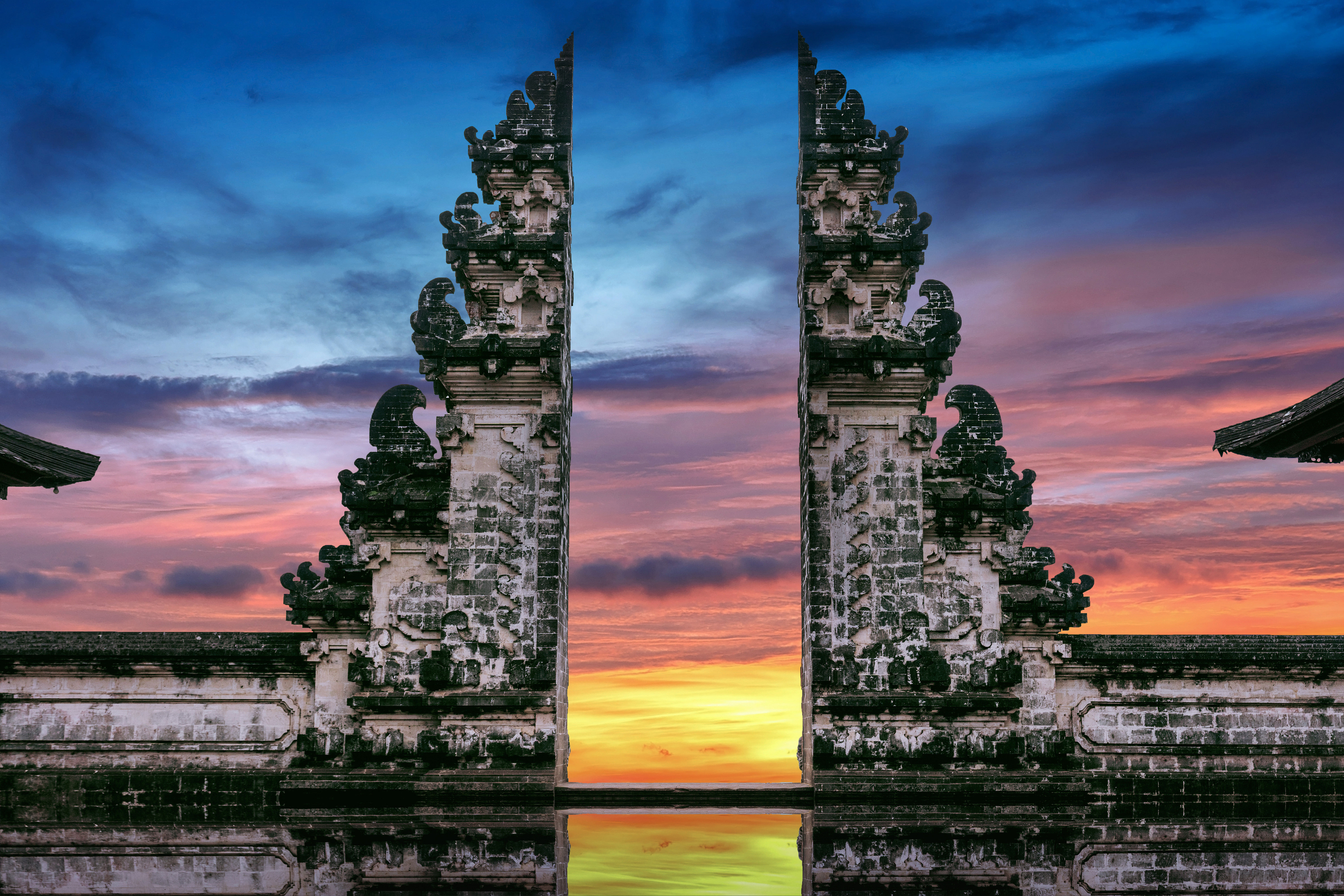 temple gates in bali, indonesia