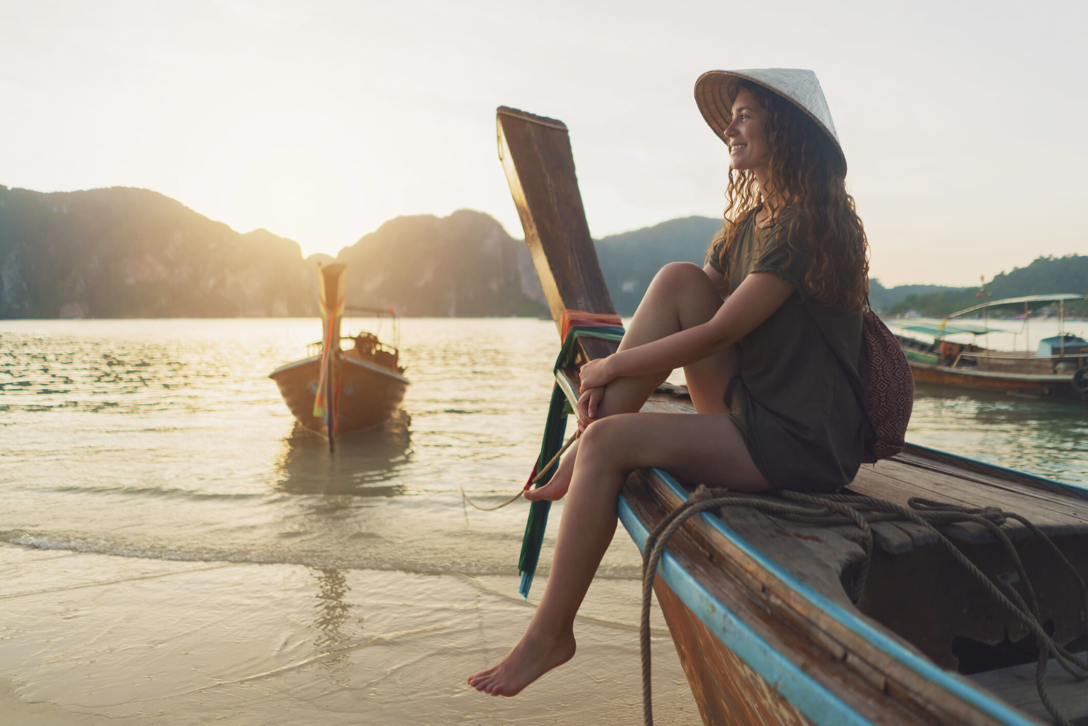 Frau im August in Thailand