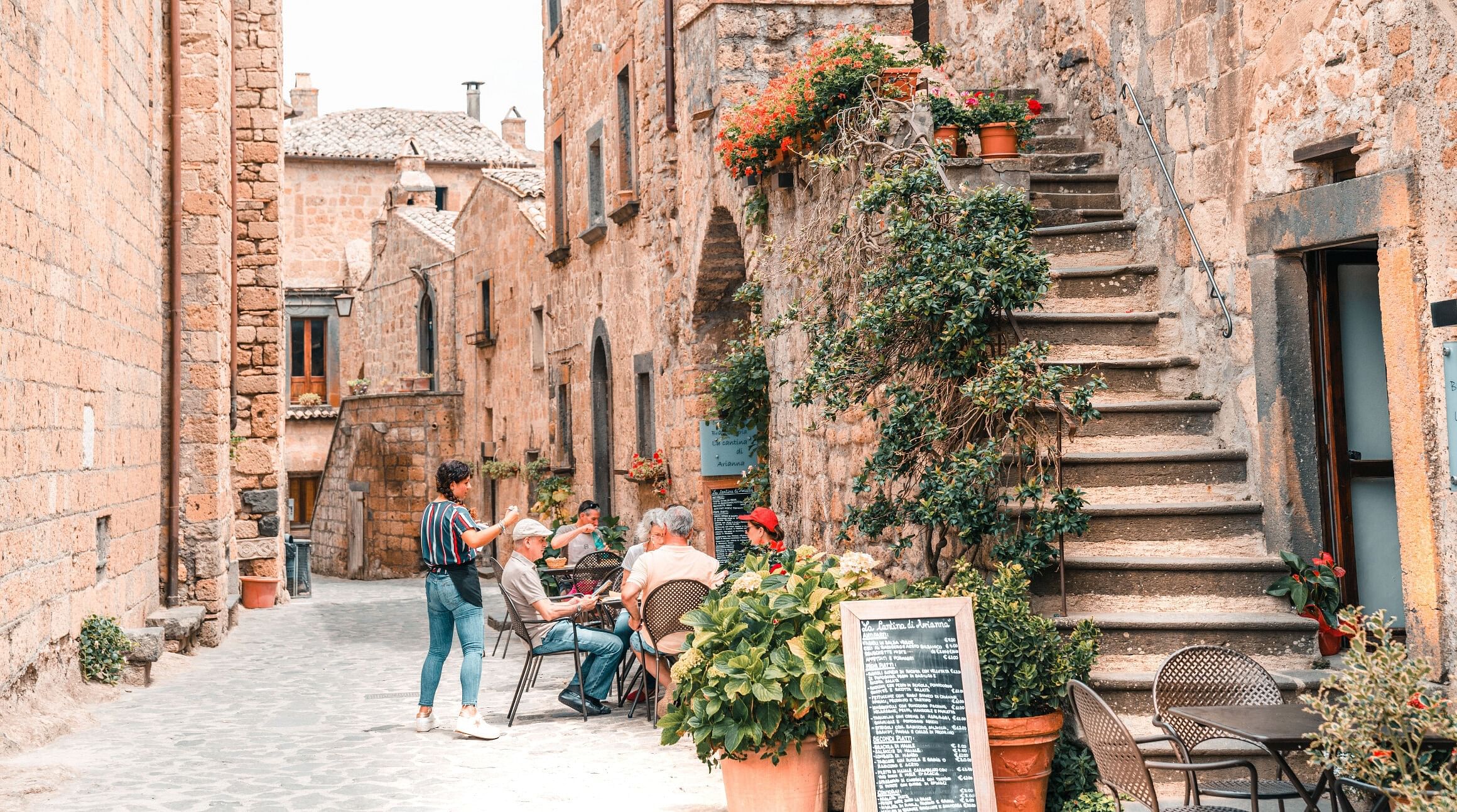 Open air restaurant in Italy