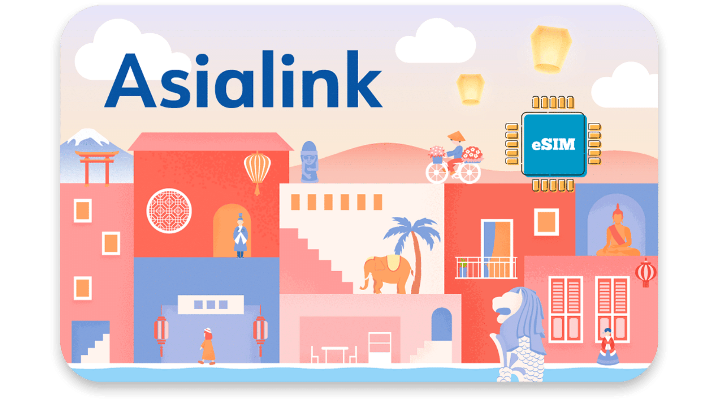 بطاقة eSIM الإقليمية Asialink من Airalo