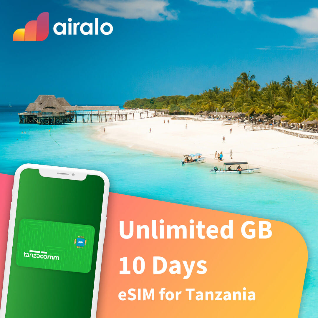 Unlimited GB Tanzania travel eSIM valid for 10 days