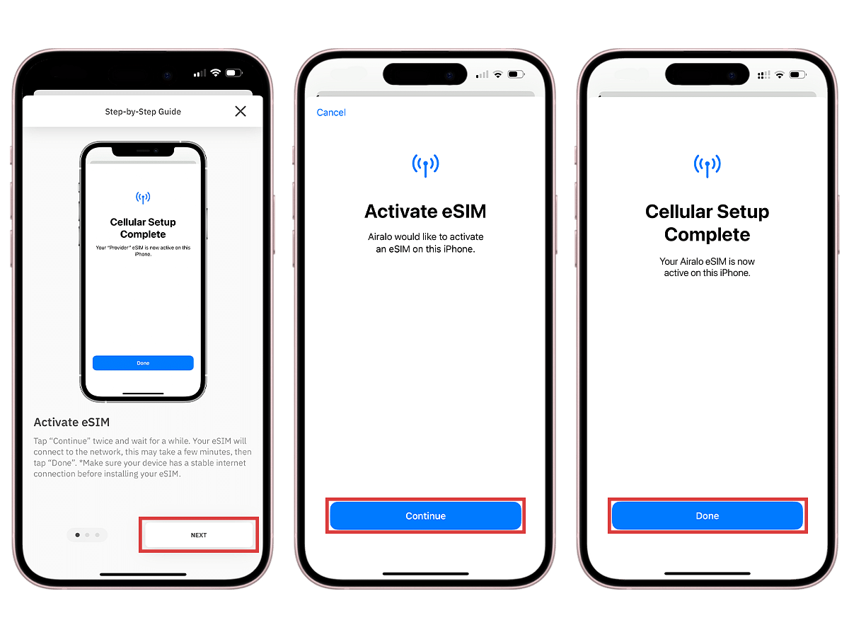 Installing Airalo eSIM on iPhone -  Direct Method Step 2