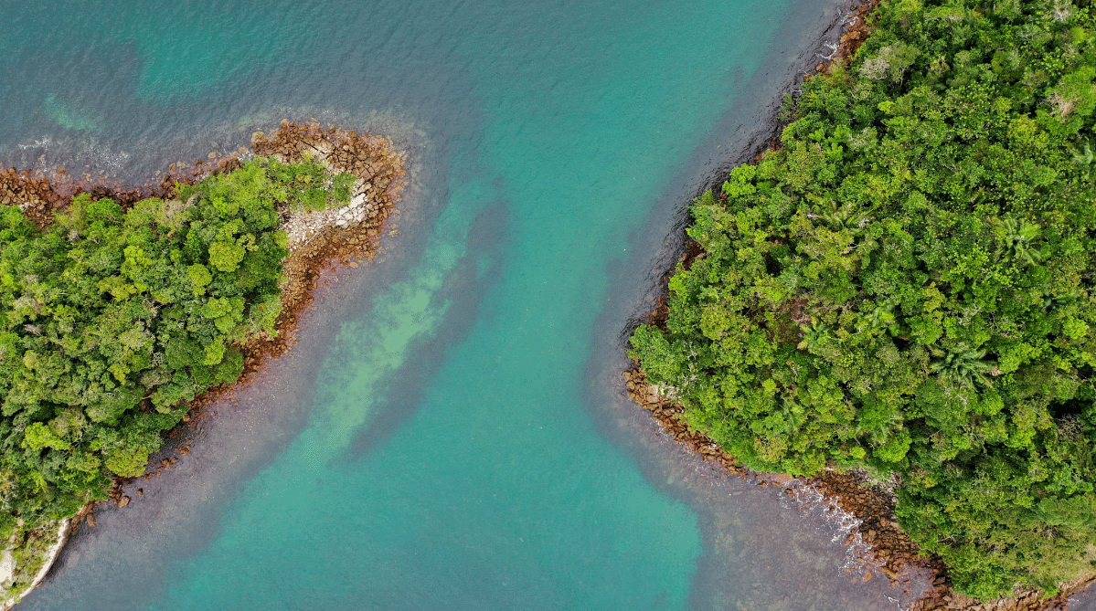 Aerial view of Angra dos Reis, Brazil