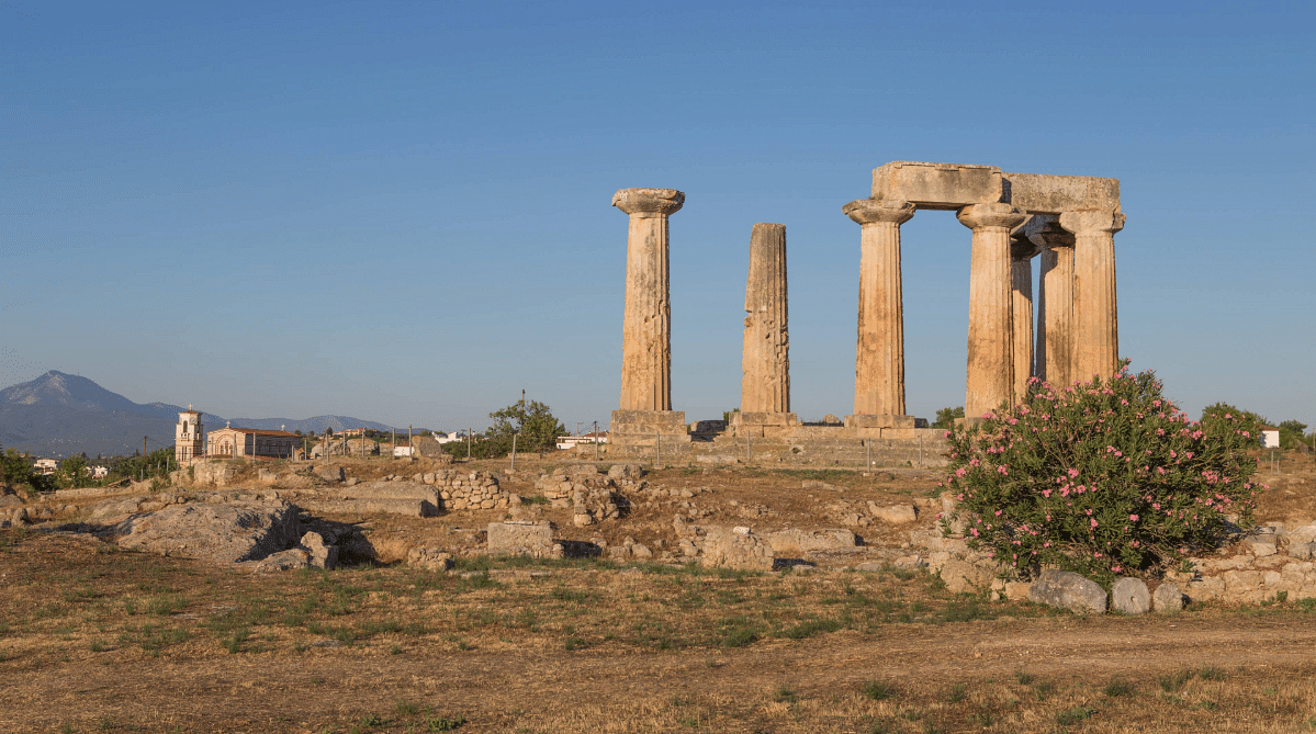 Ancient ruins in Corinth, Greece