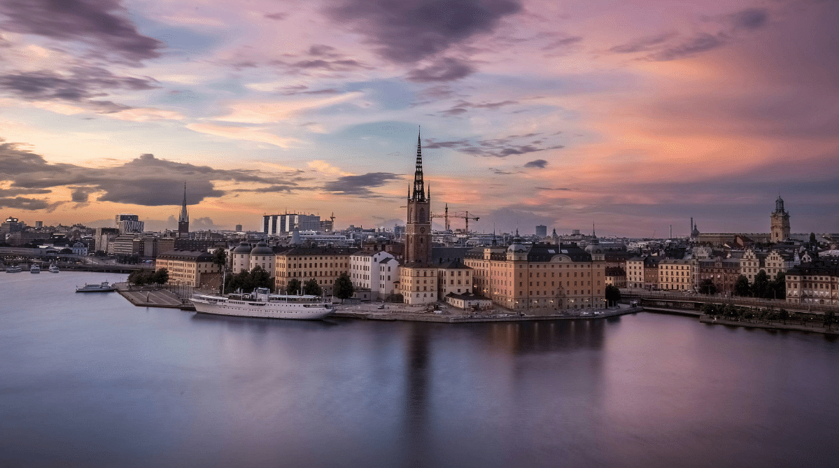 Stockholm at sunset