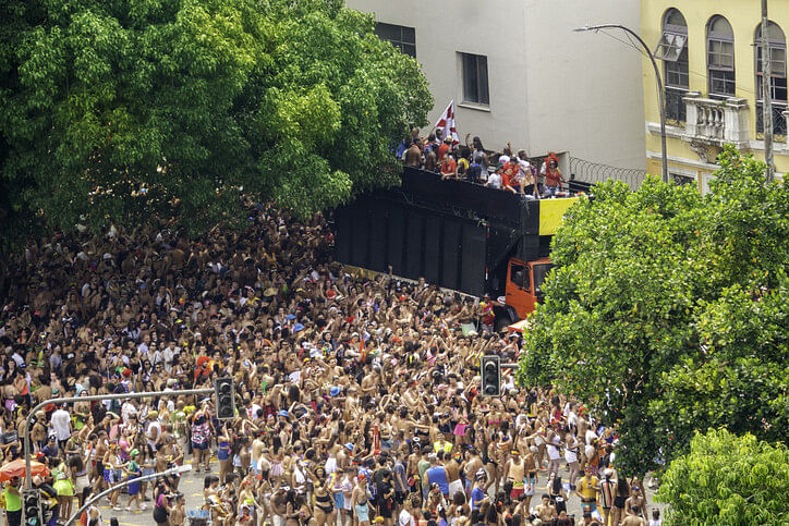 Bloco street party during Brazil Carnival