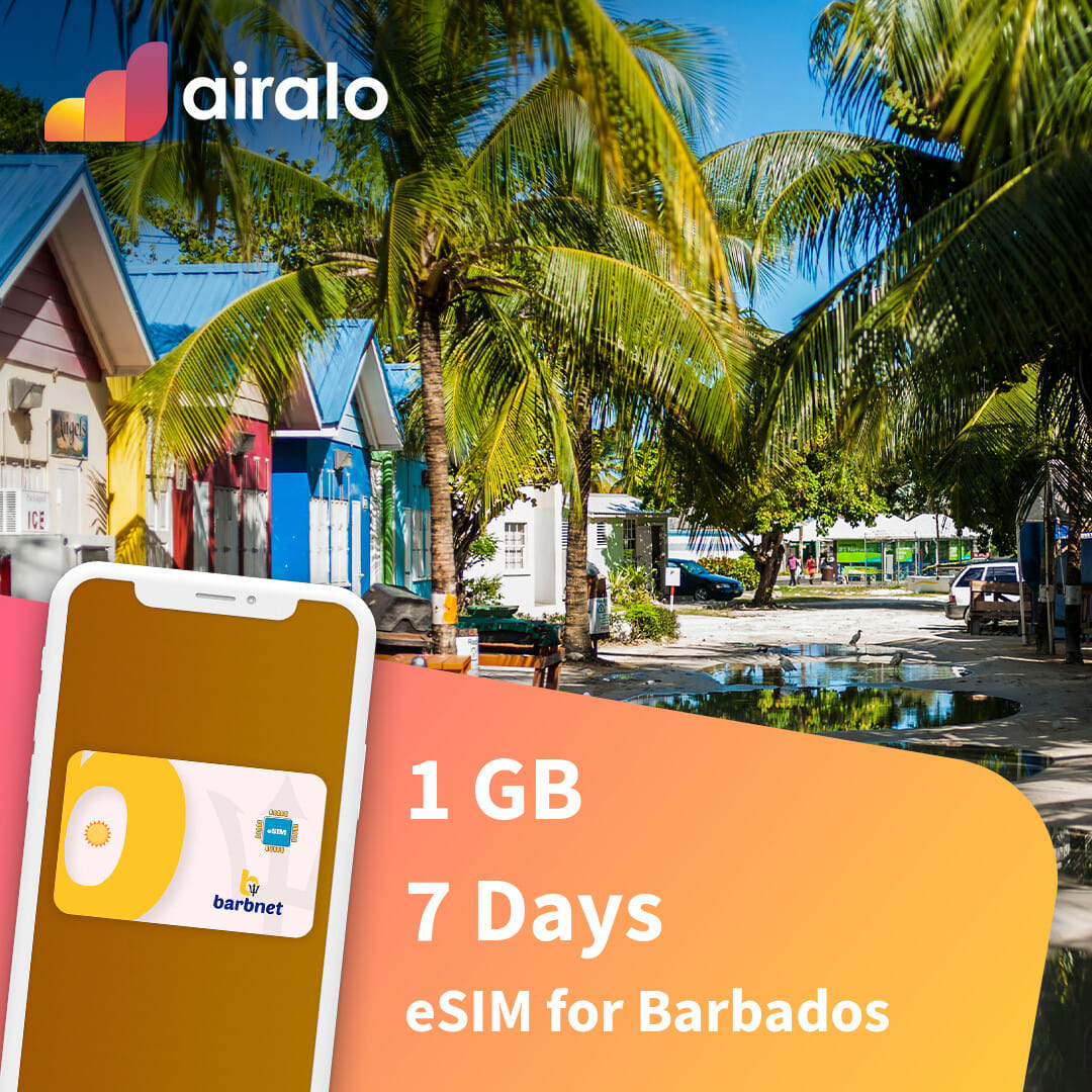 1 GB Barbados travel eSIM valid for 7 days