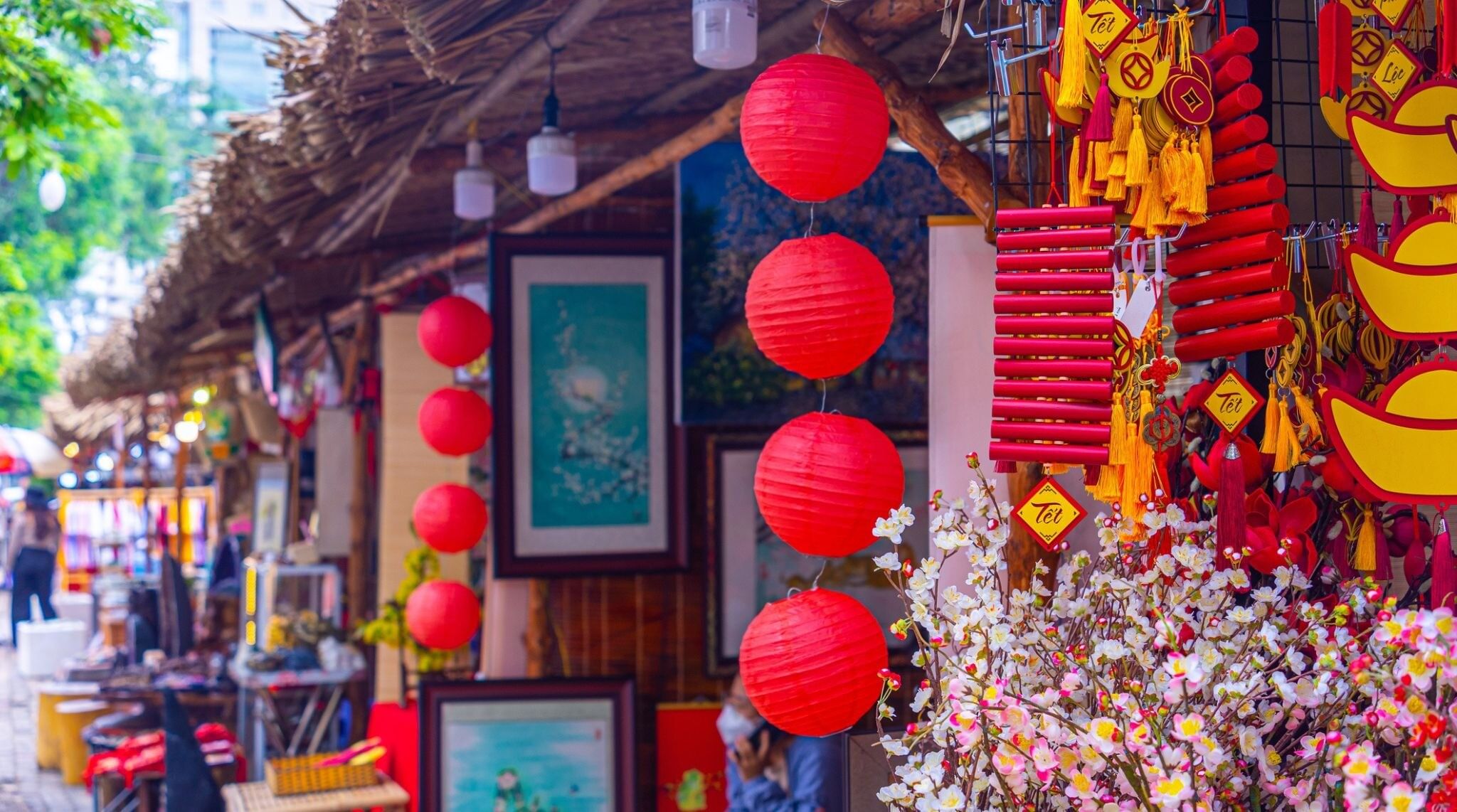 decorations de rue au Vietnam