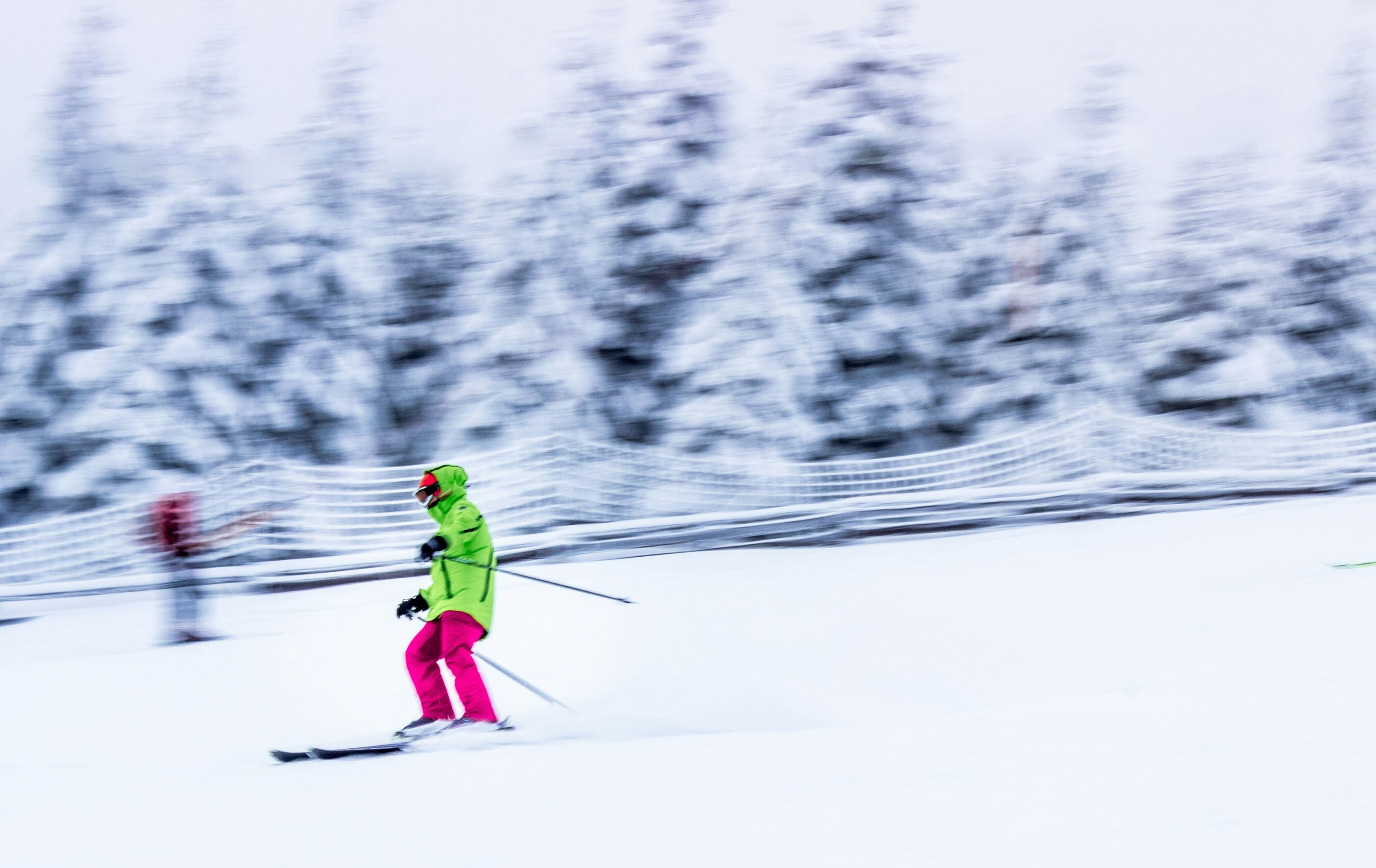 Person on a ski trip