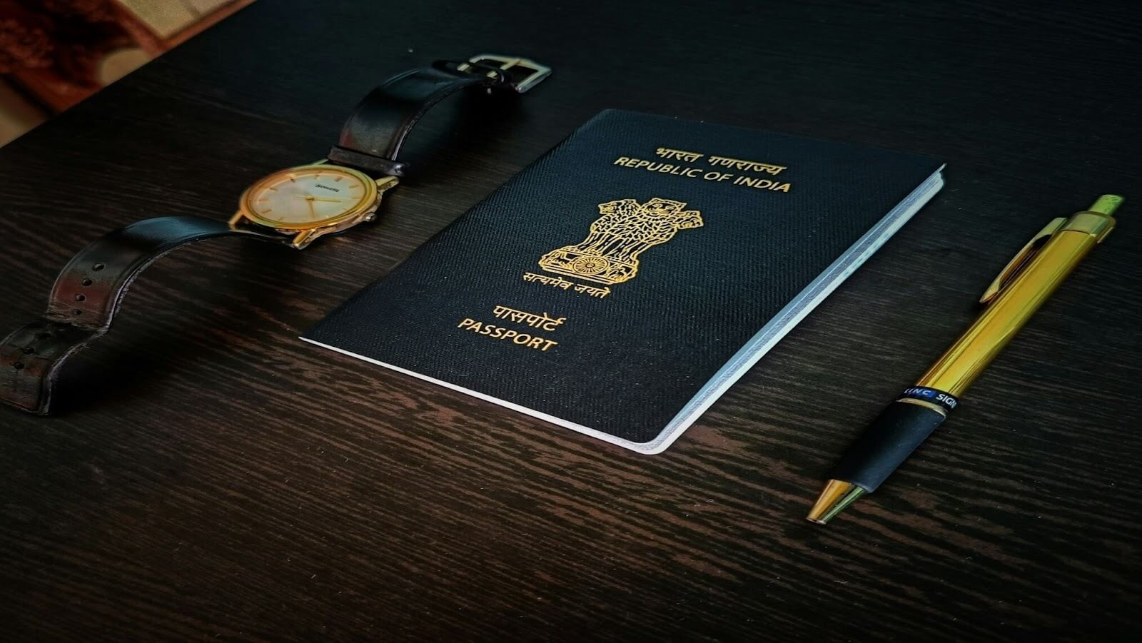 Indian passport with black cover
