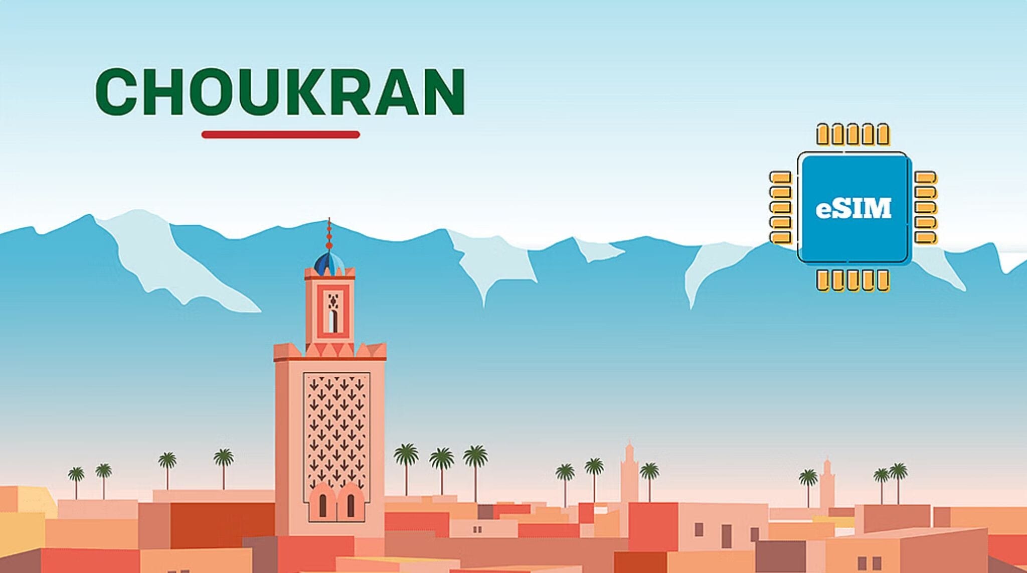 visuel cartes eSIM maroc Airalo avec reseau orange maroc