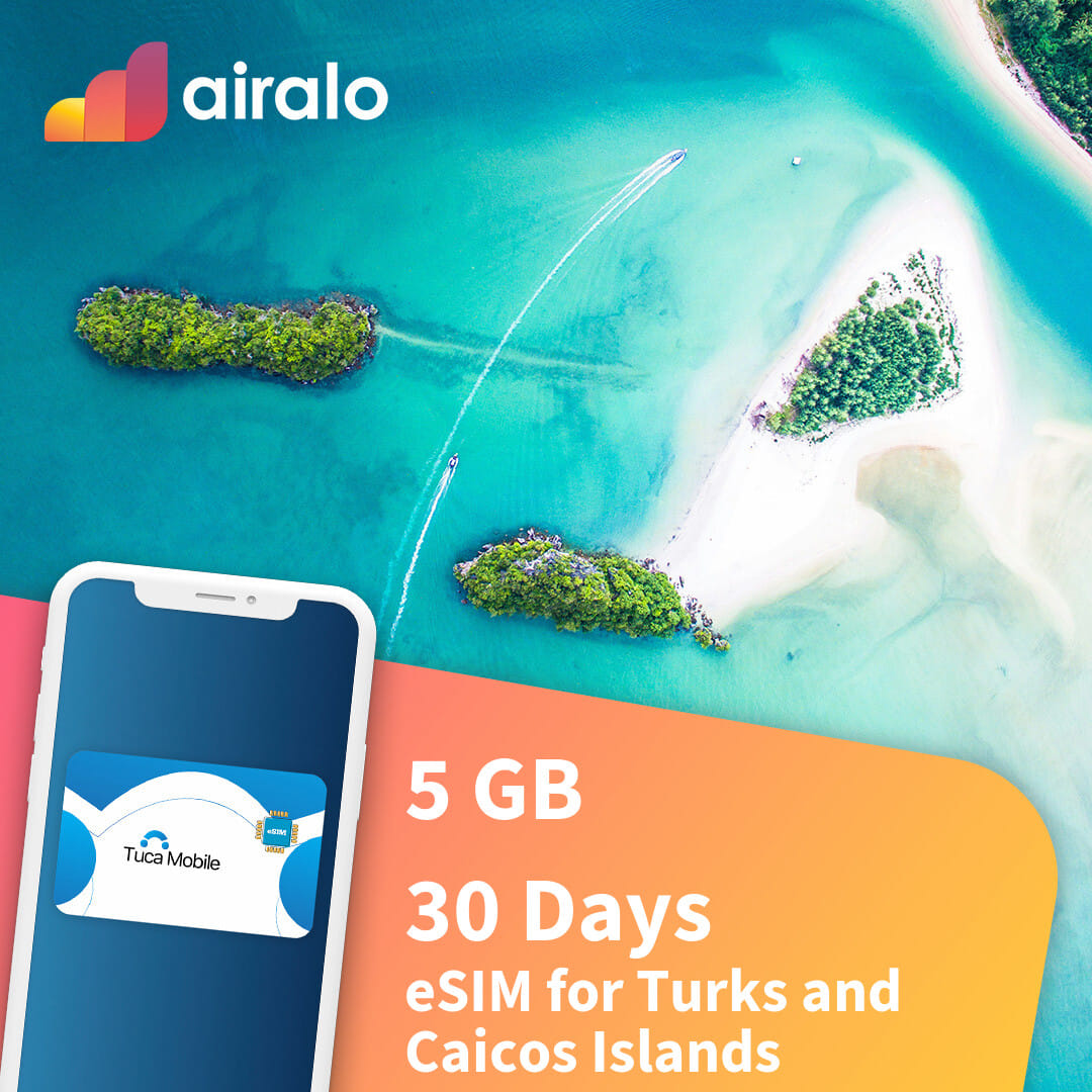 5 GB Turks and Caicos Islands travel eSIM valid for 30 days