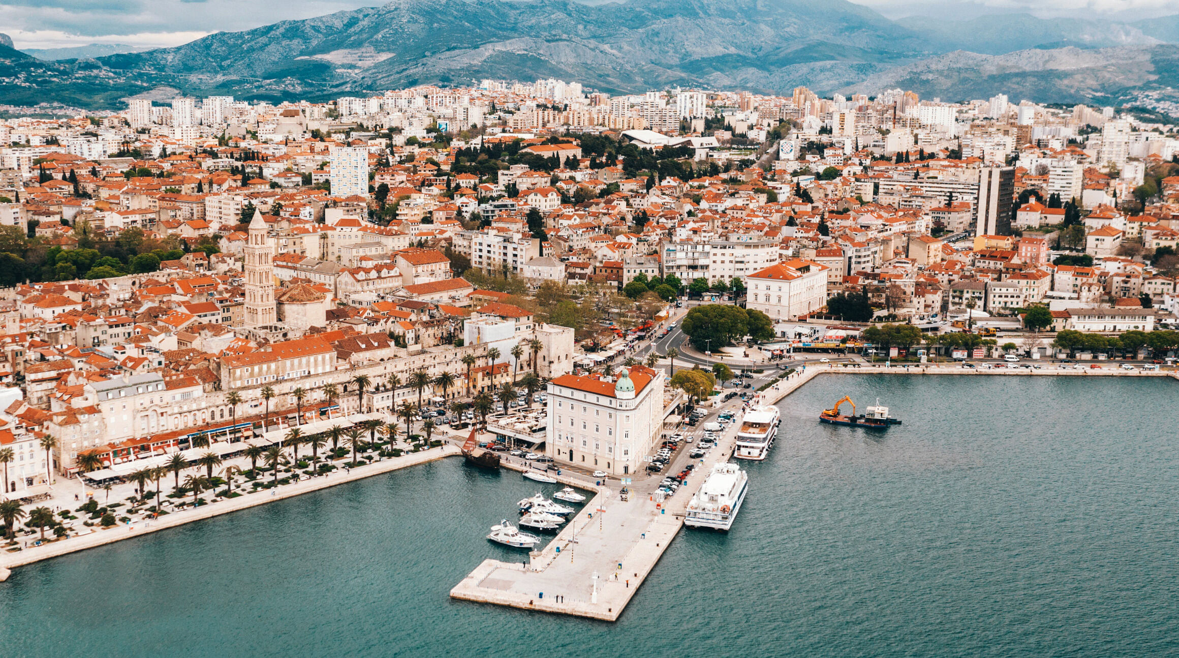 Aerial view of Split, Croatia