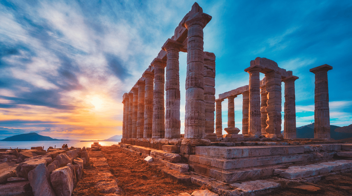 Temple of Poseidon in Sounion, Greece
