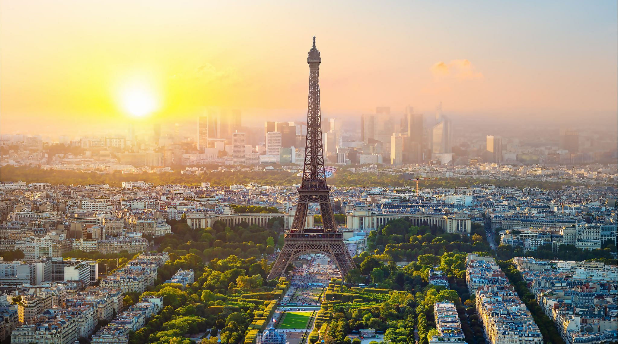 Skyview of Paris, France