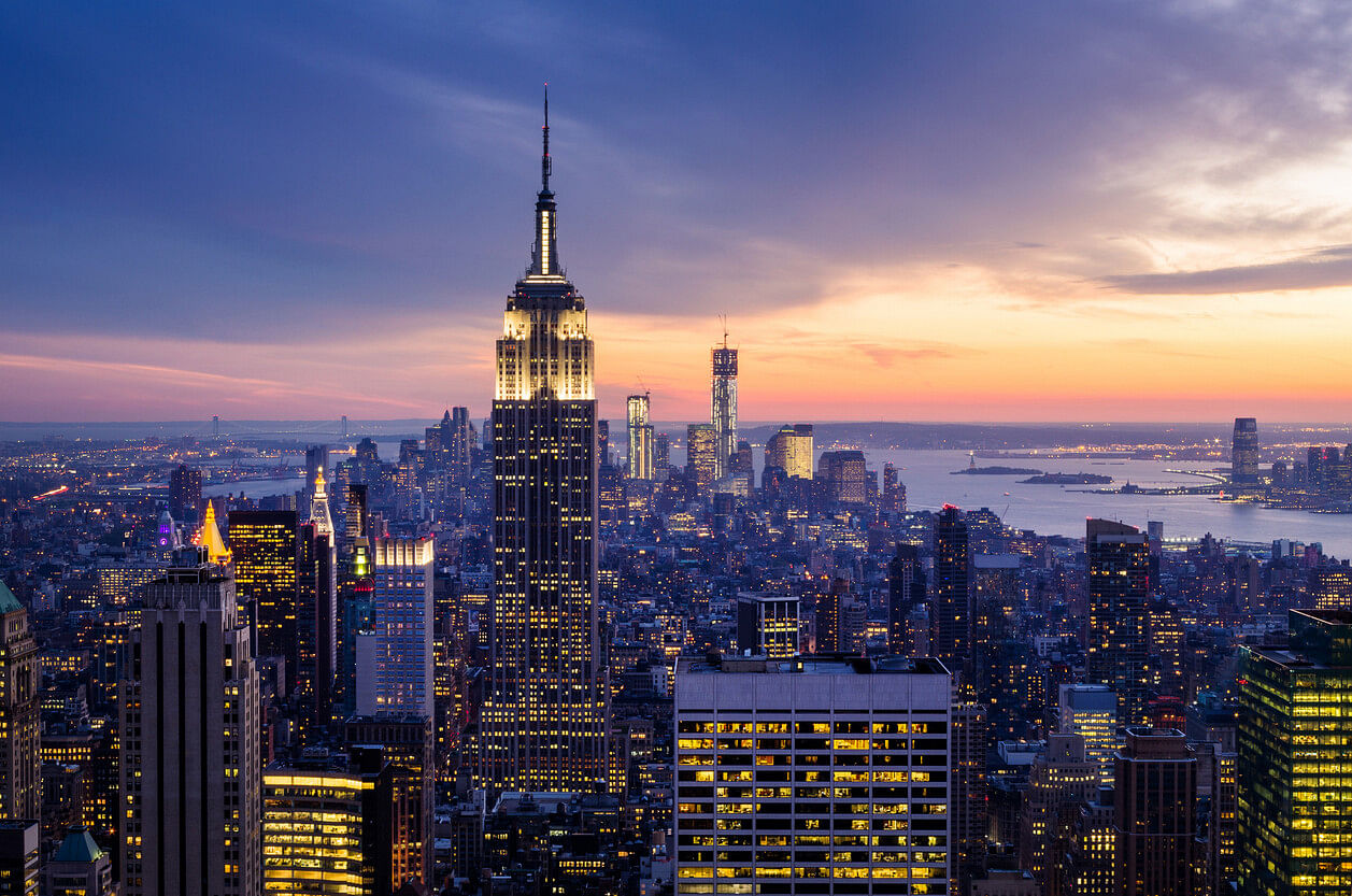 NY Skyline di notte