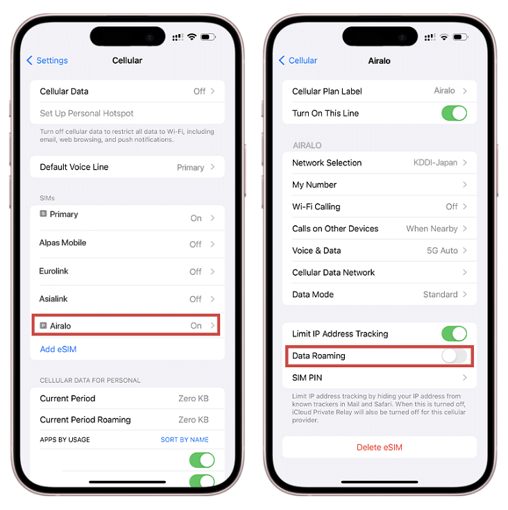 eSIM activation iPhone