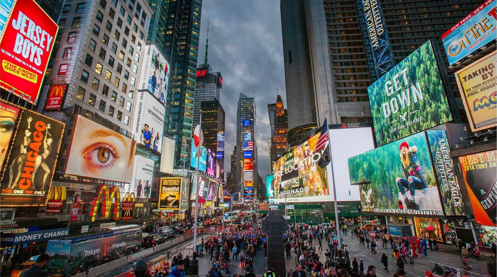 Famoso cruzamento de Time Square, em Nova York